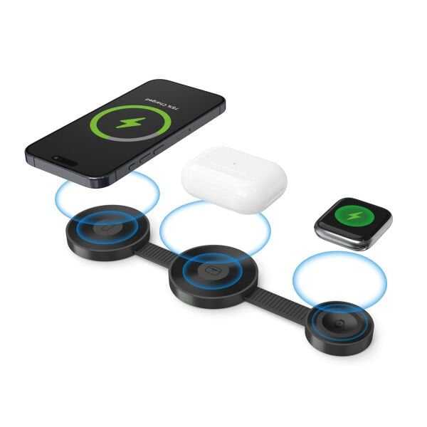 3'ü 1 Arada Wireless Kablosuz Şarj Cihazı