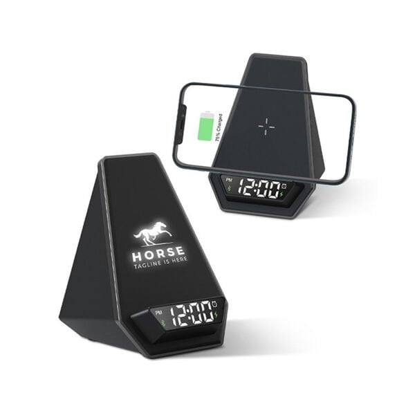 Işıklı Bluetooth Hoparlör Wireless Şarj Cihazı Dijital Saat