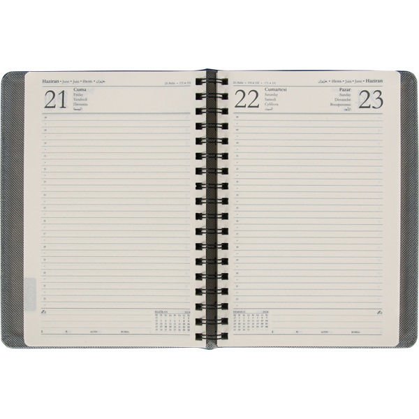 16 x 22 Ümraniye Gizli Spiralli Günlük Ajanda