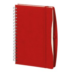 17 x 24 Moda Spiralli Günlük Ajanda Kırmızı