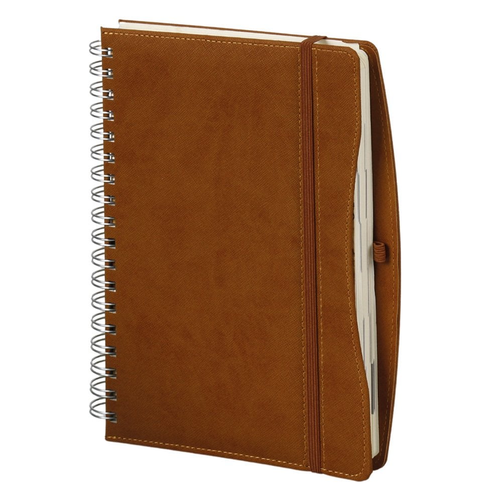 17 x 24 Moda Spiralli Günlük Ajanda Taba