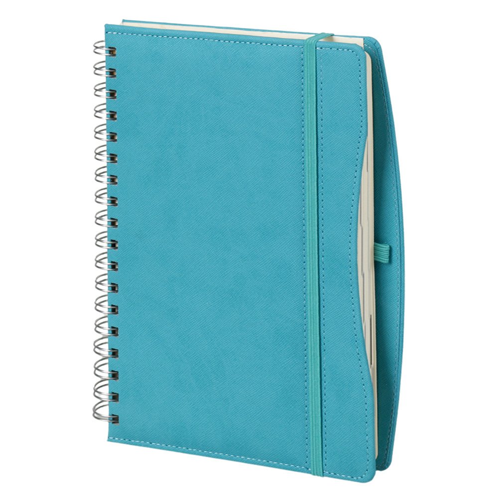 17 x 24 Moda Spiralli Günlük Ajanda Turkuaz Mavi