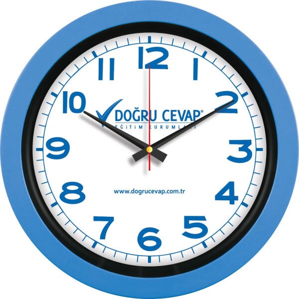 53346 Plastik Duvar Saati (40 cm) Mavi