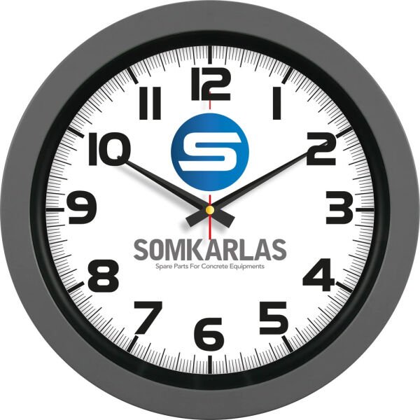 53346 Plastik Duvar Saati (40 cm) Füme