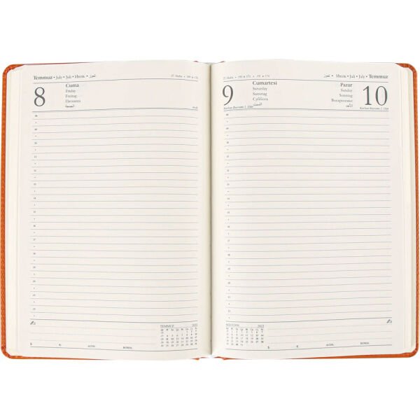 17x24 Üsküdar Günlük Tarihli Ajanda Füme