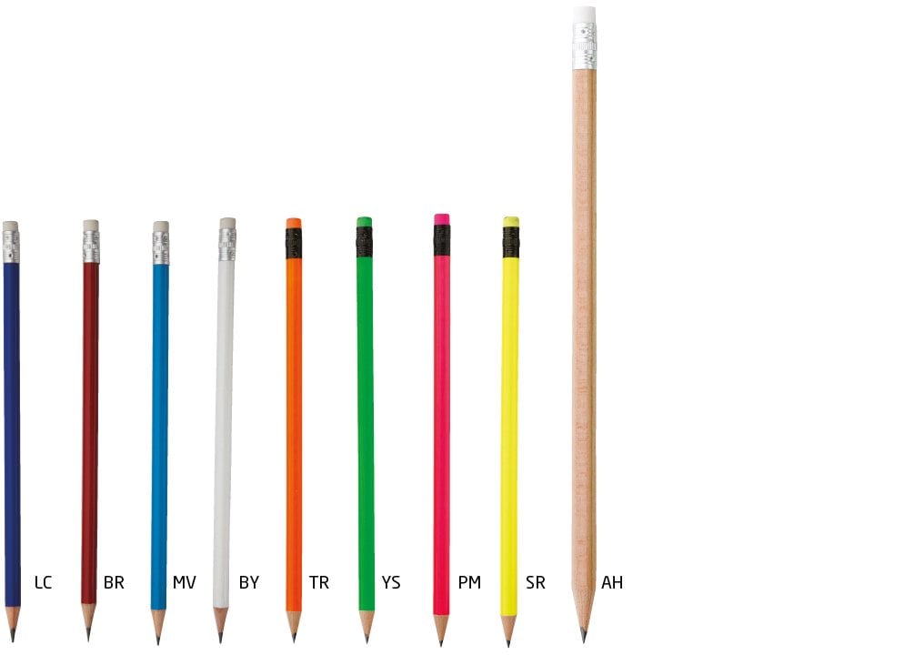 Yuvarlak Silgili Naturel Kalem