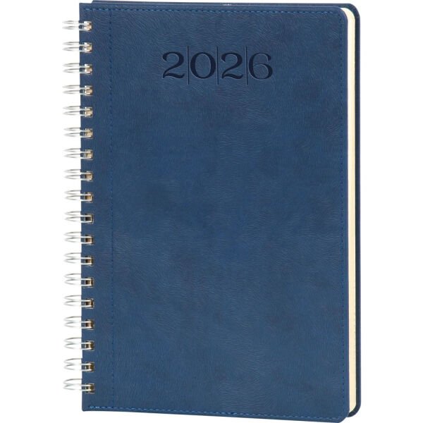 70134 20x28 Bostancı Günlük 2025 Tarihli Spiralli Ajanda Lacivert