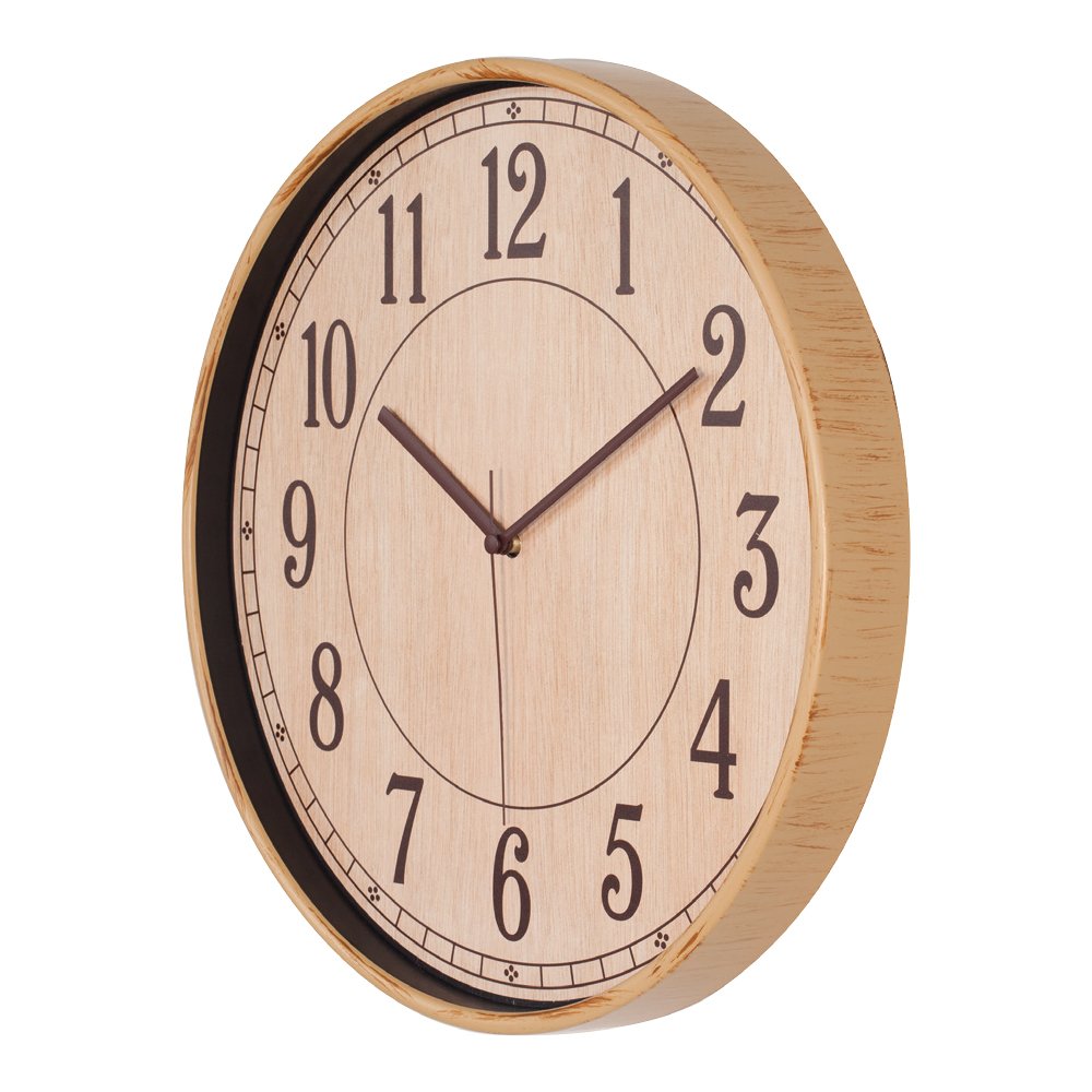 Rengarenk Duvar Saati (38 Cm) Ahşap