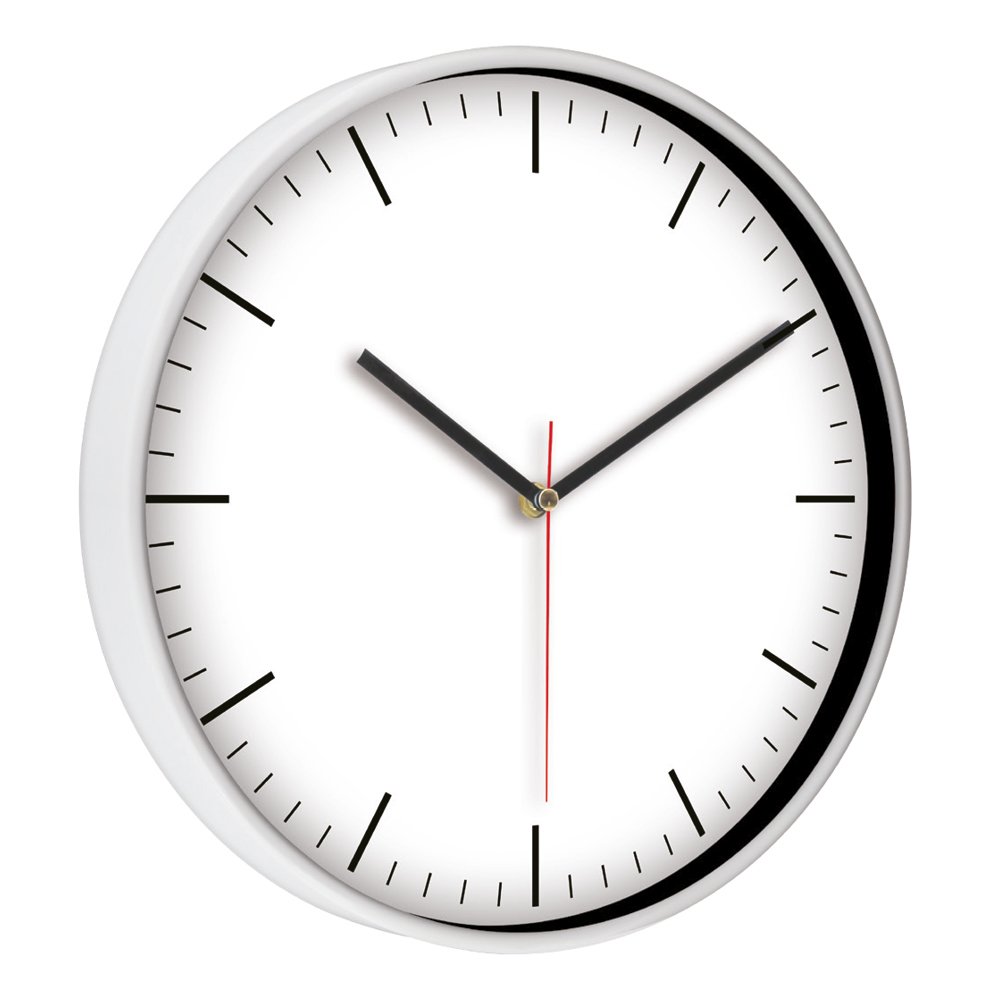 Rengarenk Duvar Saati (38 Cm) Beyaz