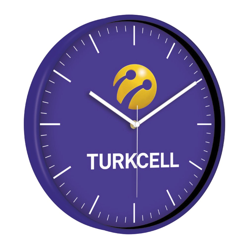 Rengarenk Duvar Saati (38 Cm) Lacivert