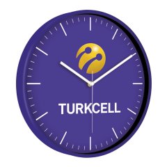 Rengarenk Duvar Saati (38 Cm) Lacivert