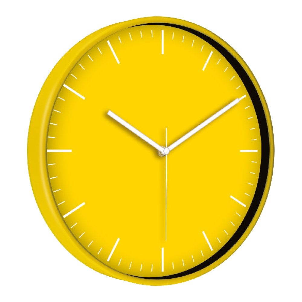 Rengarenk Duvar Saati (38 Cm) Sarı