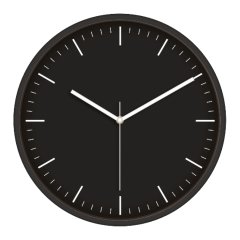 Rengarenk Duvar Saati (38 Cm) Siyah