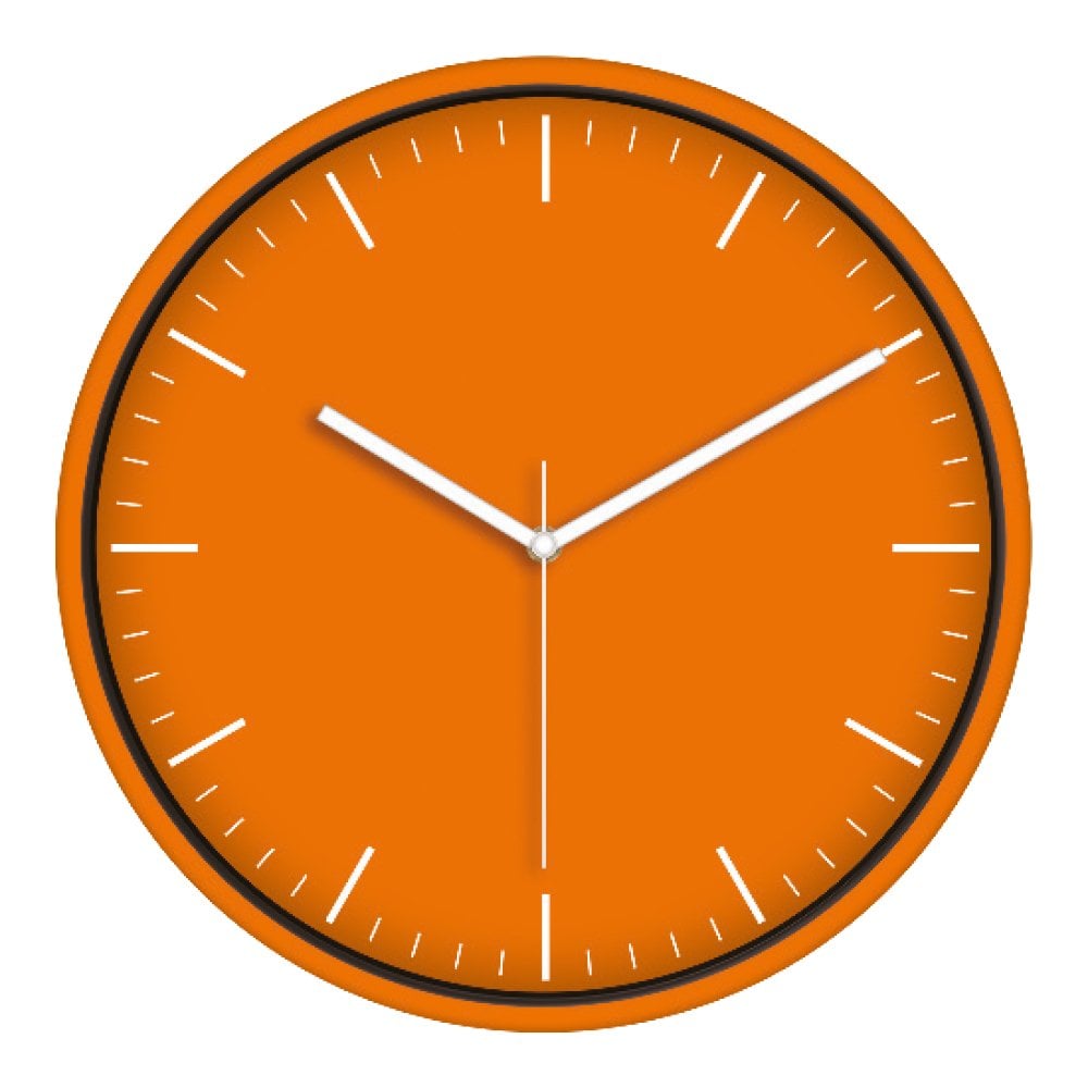 Rengarenk Duvar Saati (38 Cm) Turuncu