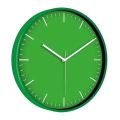 Rengarenk Duvar Saati (38 Cm) Yeşil