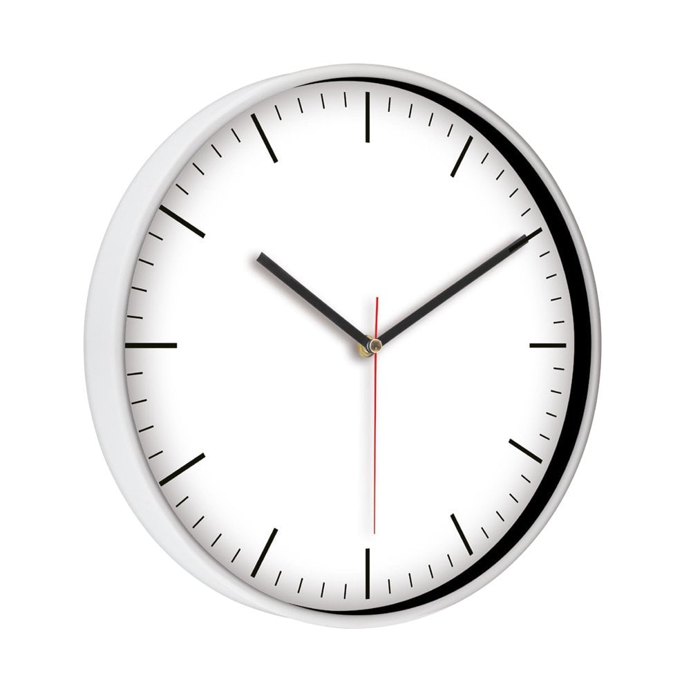 Rengarenk Duvar Saati (33 Cm) Beyaz