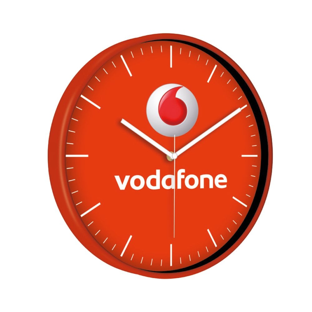 Rengarenk Duvar Saati (33 Cm) Kırmızı