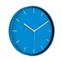 Rengarenk Duvar Saati (33 Cm) Mavi