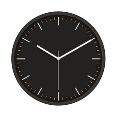 Rengarenk Duvar Saati (33 Cm) Siyah