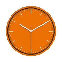 Rengarenk Duvar Saati (33 Cm) Turuncu