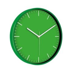 Rengarenk Duvar Saati (33 Cm) Yeşil