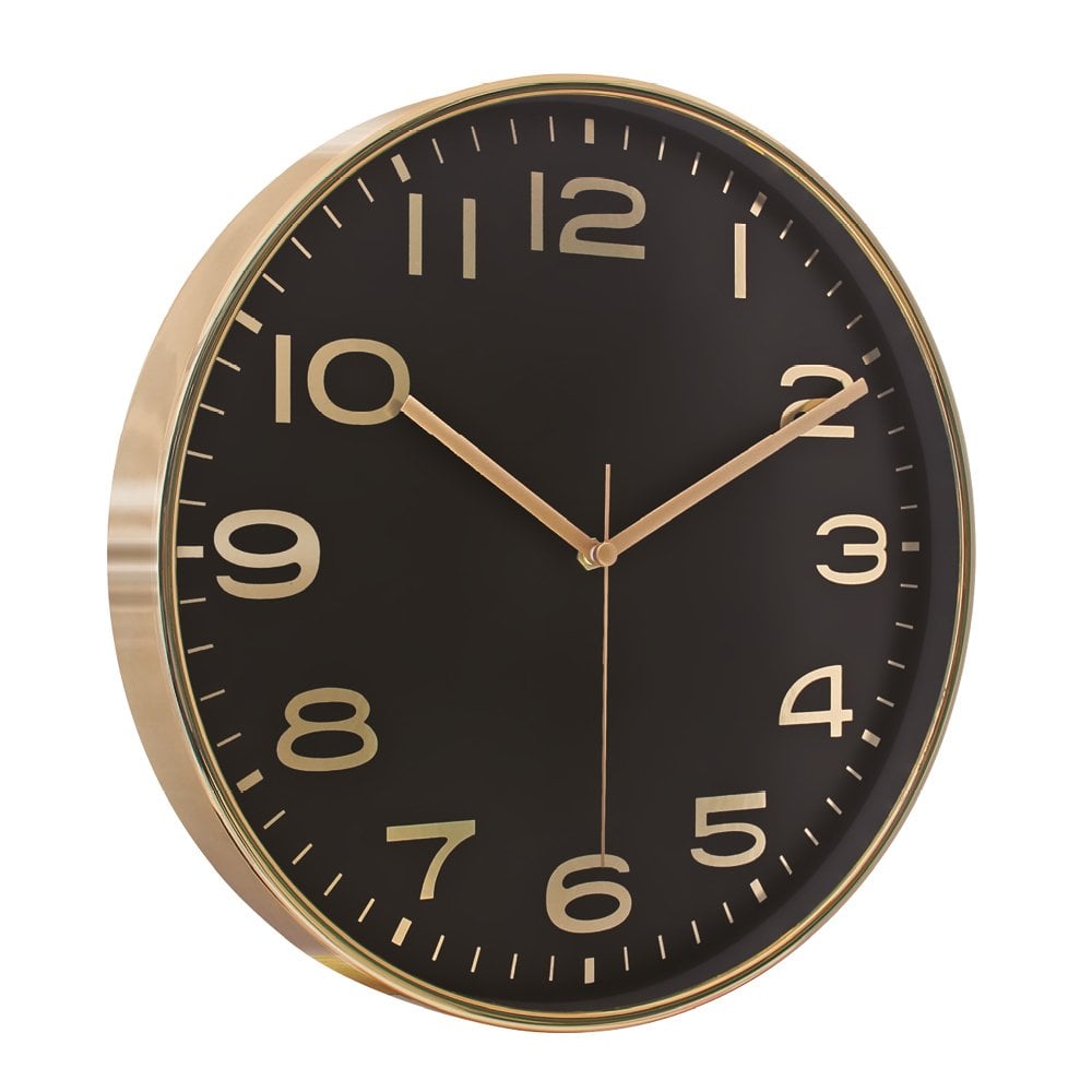 Askon Duvar Saati (38 Cm) Altın - Siyah