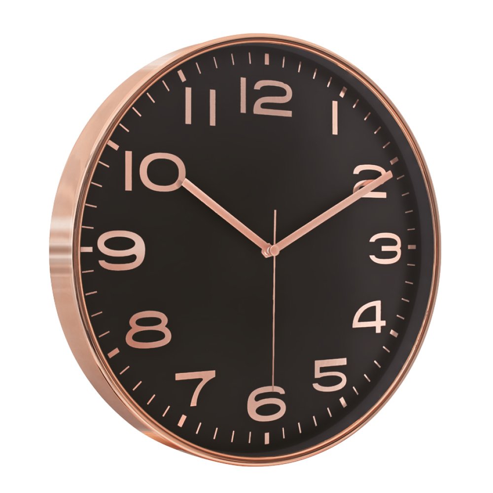 Askon Duvar Saati (38 Cm) Bakır - Siyah