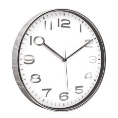 Askon Duvar Saati (38 Cm) Gümüş