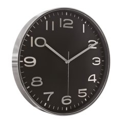 Askon Duvar Saati (38 Cm) Gümüş - Siyah