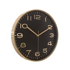Aşiyan Duvar Saati (33 Cm) Altın - Siyah