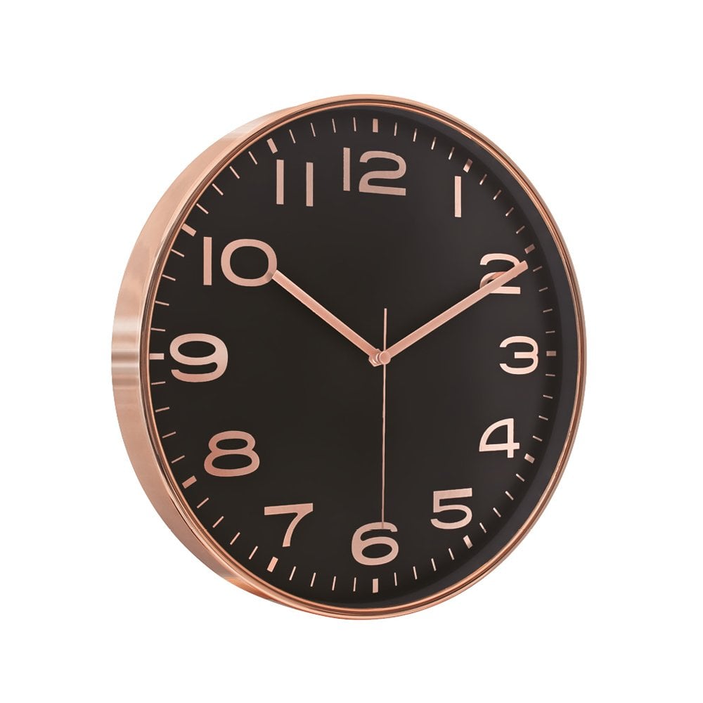Aşiyan Duvar Saati (33 Cm) Bakır - Siyah