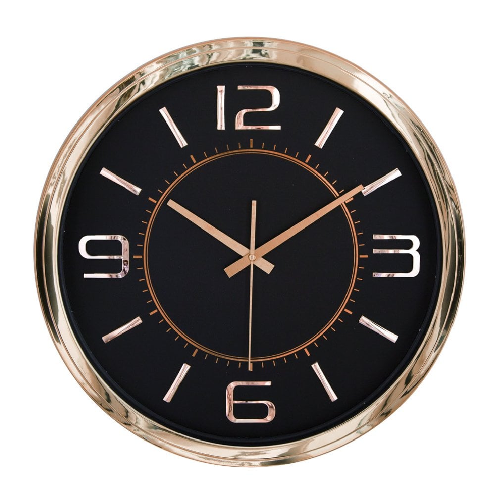 Çağın Duvar Saati (42 Cm) Bakır - Siyah