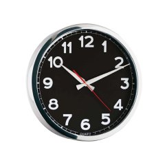 Glory Metal Duvar Saati (30 Cm) Siyah