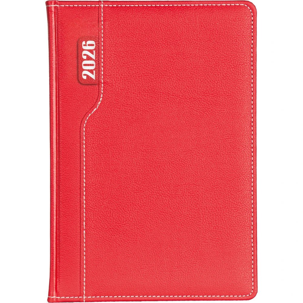 17x24 Üsküdar Günlük Tarihli Ajanda Kırmızı