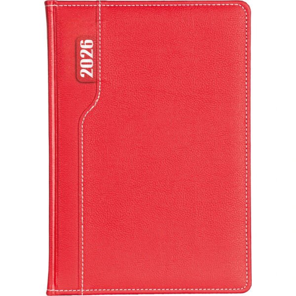 17x24 Üsküdar Günlük Tarihli Ajanda Kırmızı