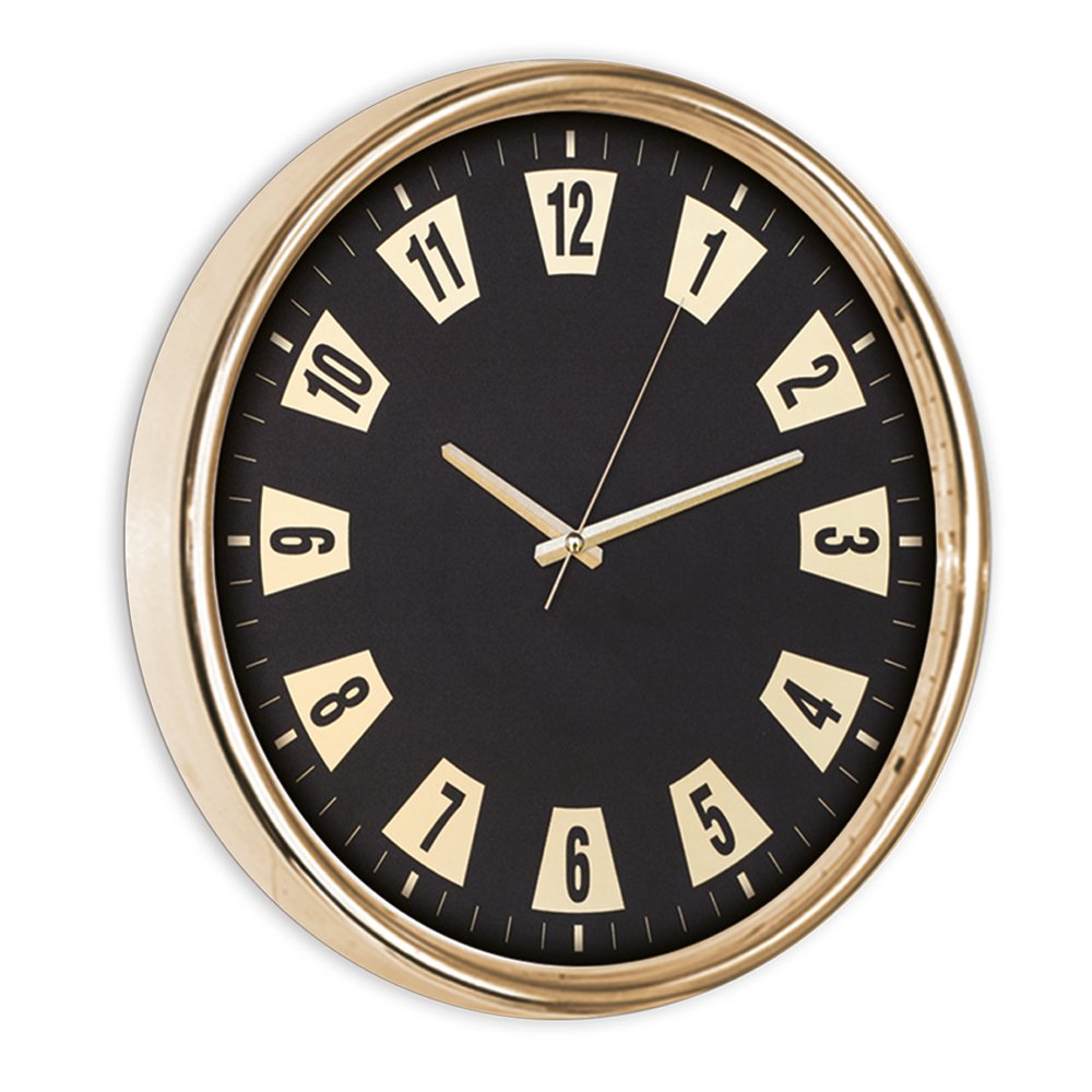 Poraz Metalize Duvar Saati Altın