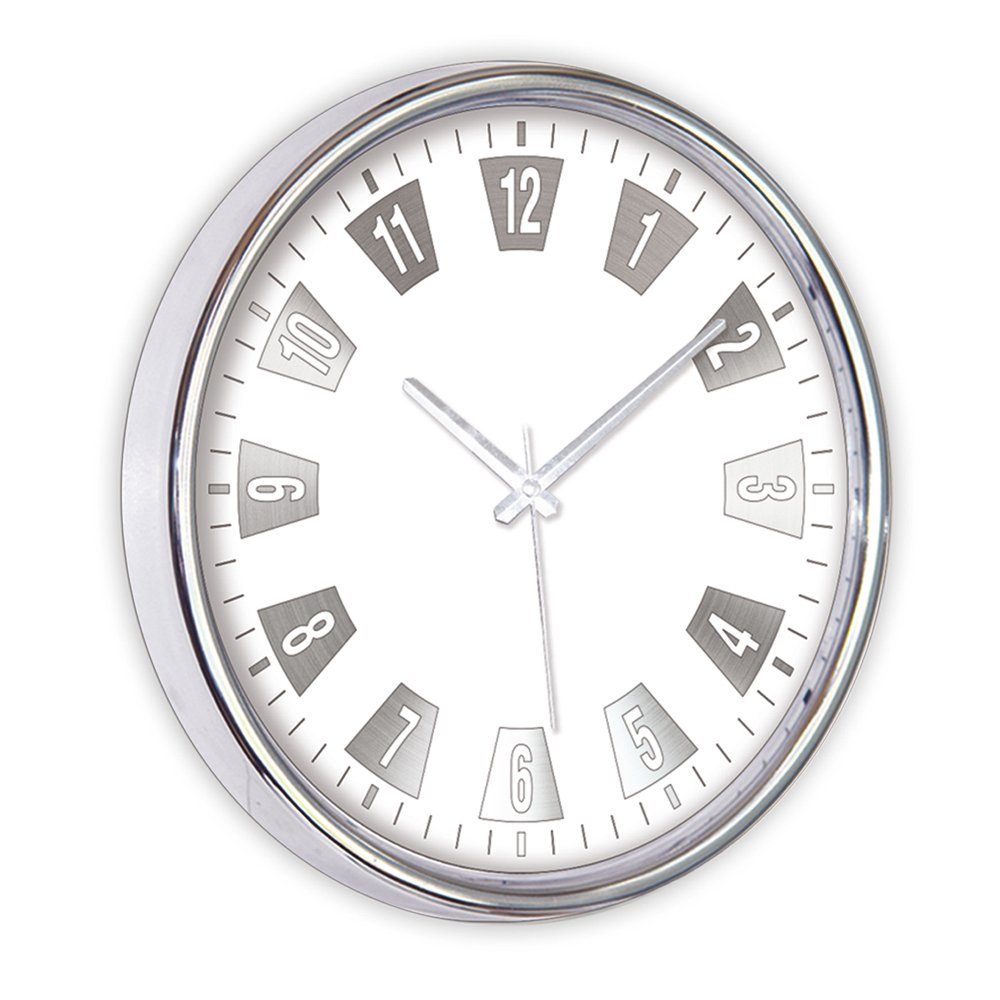 Poraz Metalize Duvar Saati Beyaz