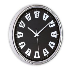 Poraz Metalize Duvar Saati Siyah