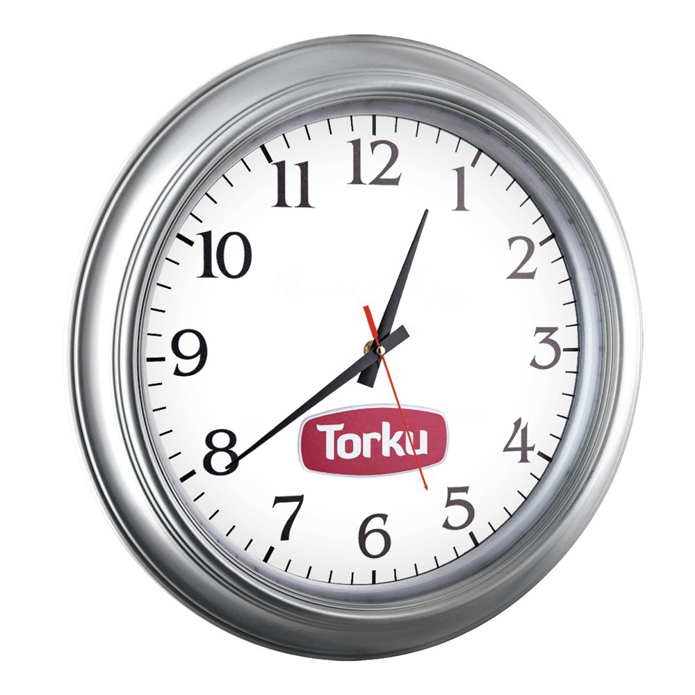 Opak Duvar Saati (46 cm) Gümüş