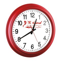 Opak Duvar Saati (46 cm) Kırmızı