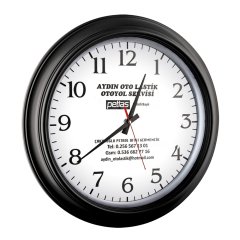 Opak Duvar Saati (46 cm) Siyah