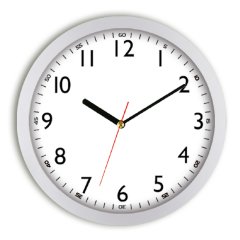 Orçun Duvar Saati (35 cm) Gümüş