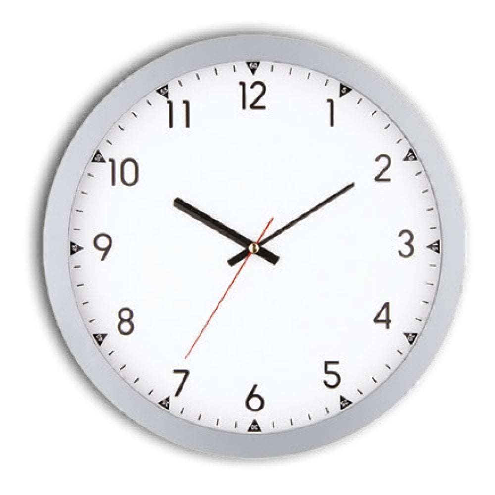 Rubi Duvar Saati (30 cm) Gümüş