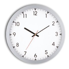 Rubi Duvar Saati (30 cm) Gümüş