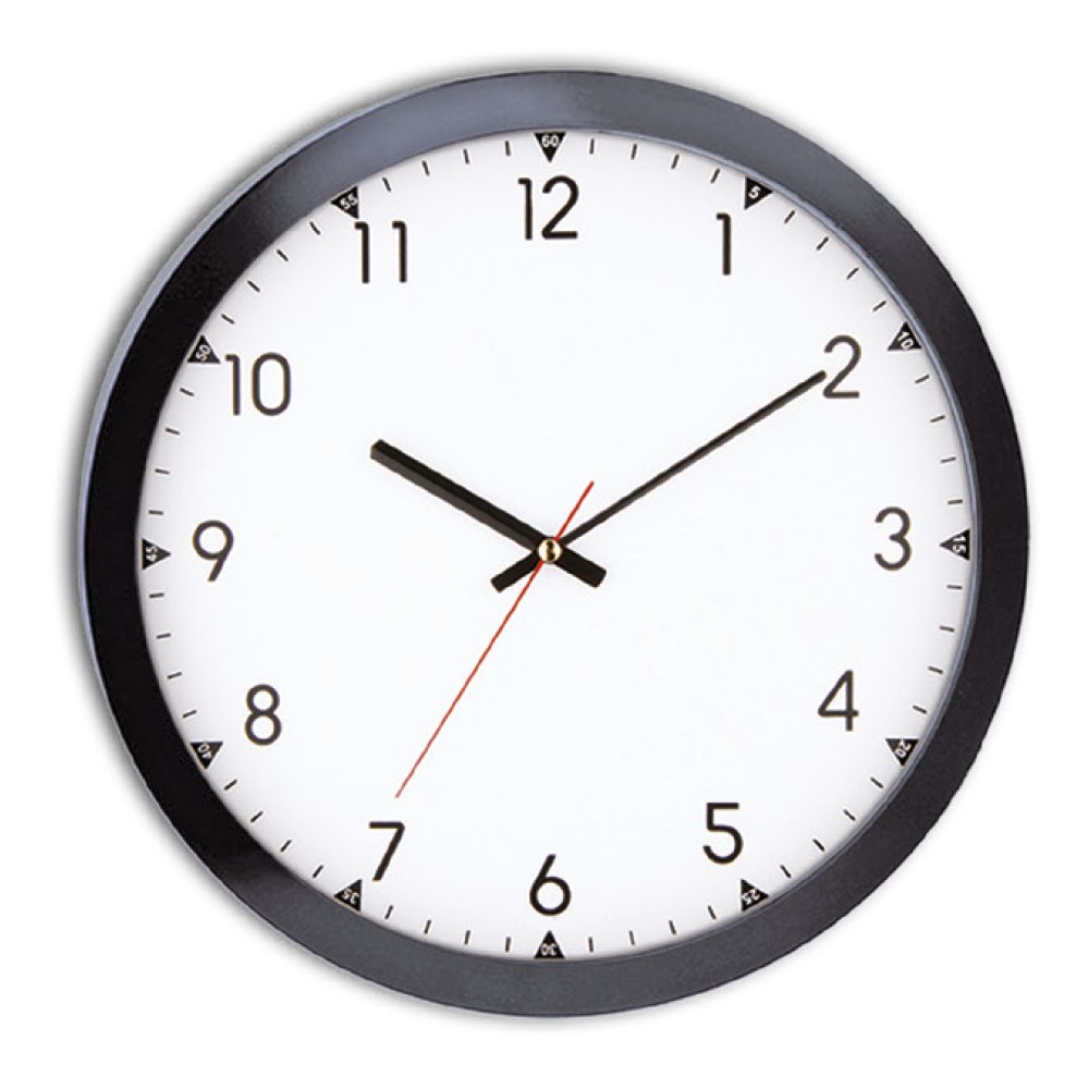 Rubi Duvar Saati (30 cm) Siyah