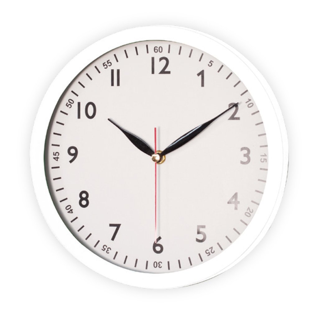 Sönmez Duvar Saati (25 cm) Beyaz