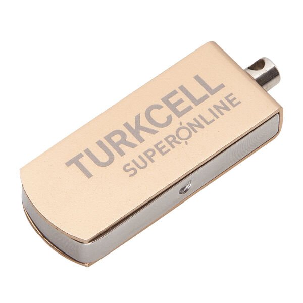 Döner Başlıklı 16gb Usb Bellek Altın