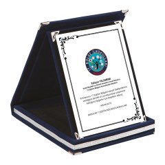 15x20 Kadife Plaket Lacivert