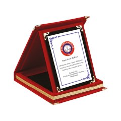 12x16 Kadife Plaket Kırmızı