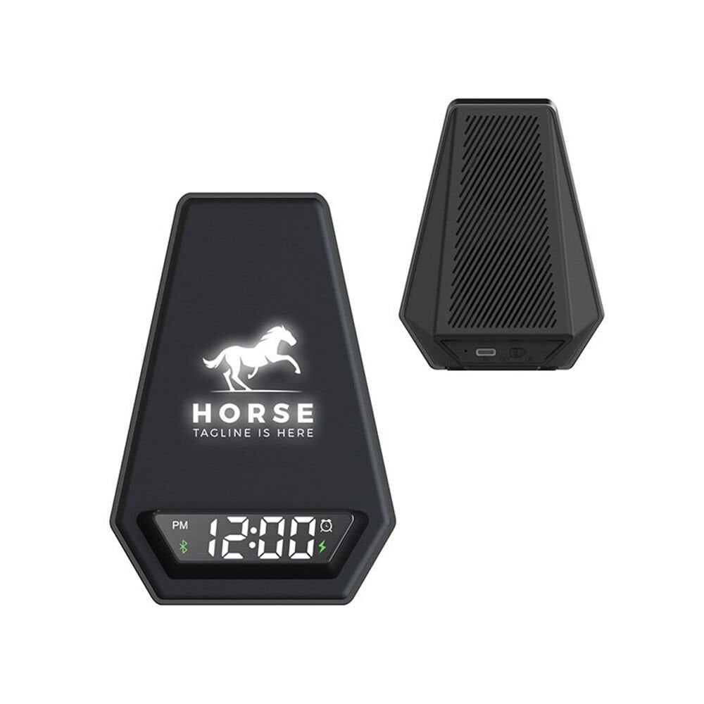 Işıklı Bluetooth Hoparlör Wireless Şarj Cihazı Dijital Saat